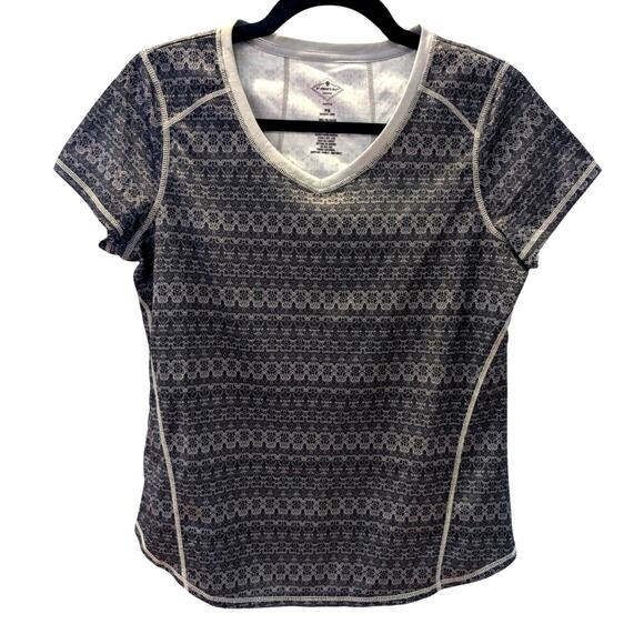 St. John’s Bay Petite Quick-Dri Active T-Shirt Gray Short Sleeve Workout PS - Picture 1 of 5